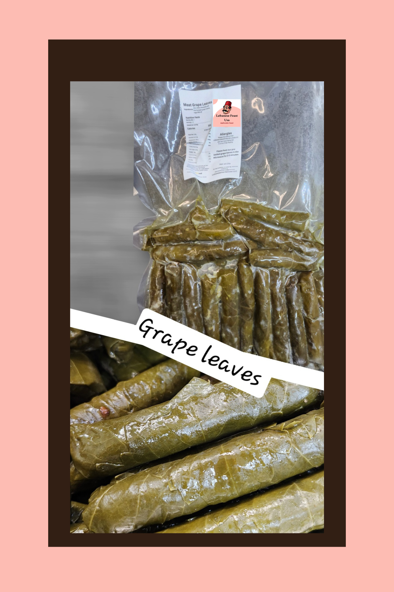 Authentic Homemade ,Lebanese Grape Leaves - Lebanesefeastusa