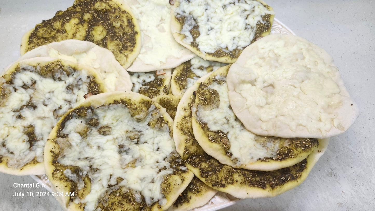 Lebanese manakish,cheese mankoush,zaatar pastries. - Lebanesefeastusa